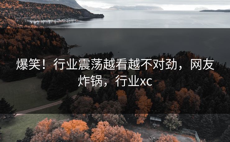 爆笑！行业震荡越看越不对劲，网友炸锅，行业xc