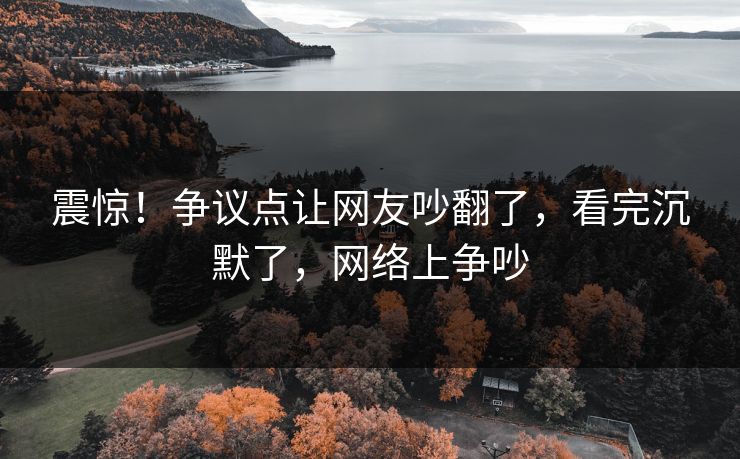 震惊！争议点让网友吵翻了，看完沉默了，网络上争吵